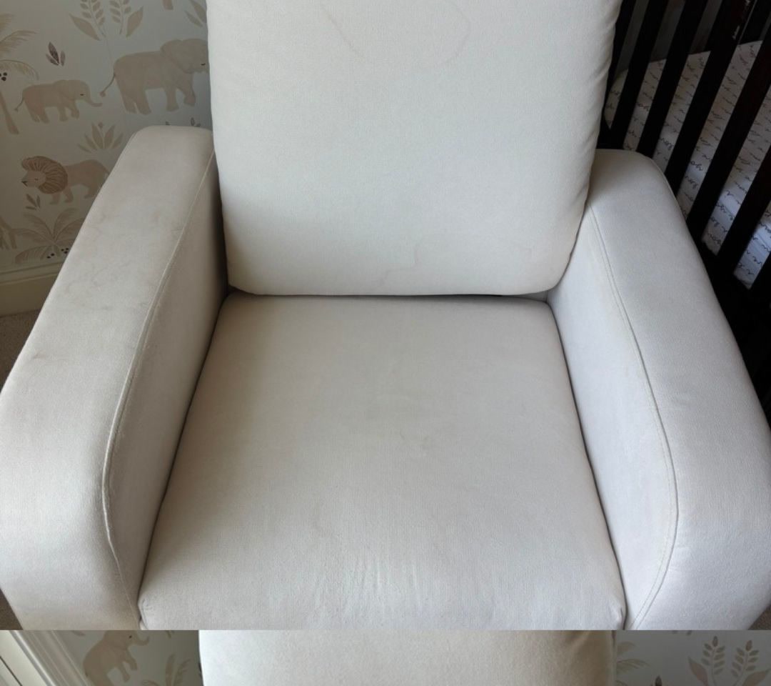 Nursery chair cleaning before cleaning