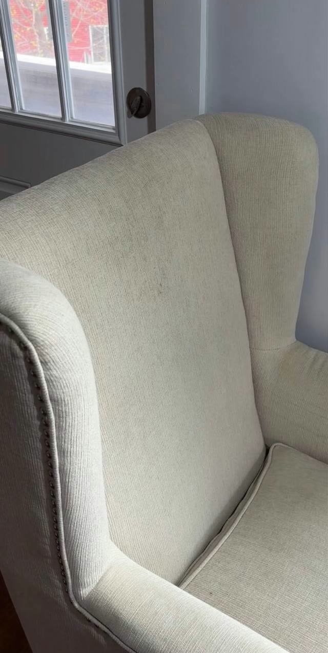 Wingback chair cleaning before cleaning